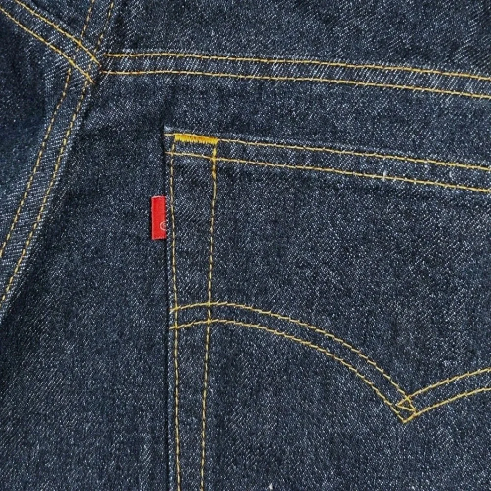NWOT VTG Levi's 505 80's 0217 Raw Rigid Denim Jeans 42x34 Made in USA Blank Tab